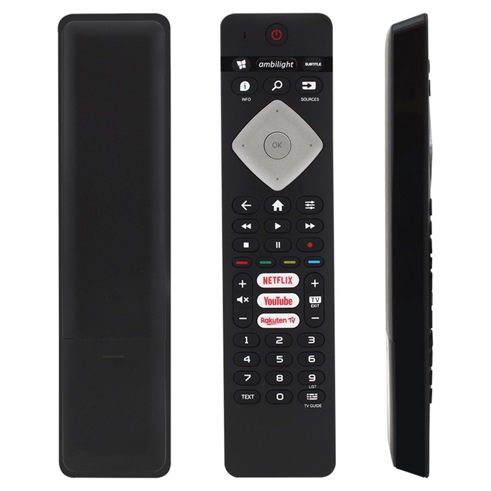 Philips L1660 H0357c Netflıx-Rakuten Tv Tuşlu Ses Komutlu Mikrofonlu Blisterli Tv Kumandası 124070