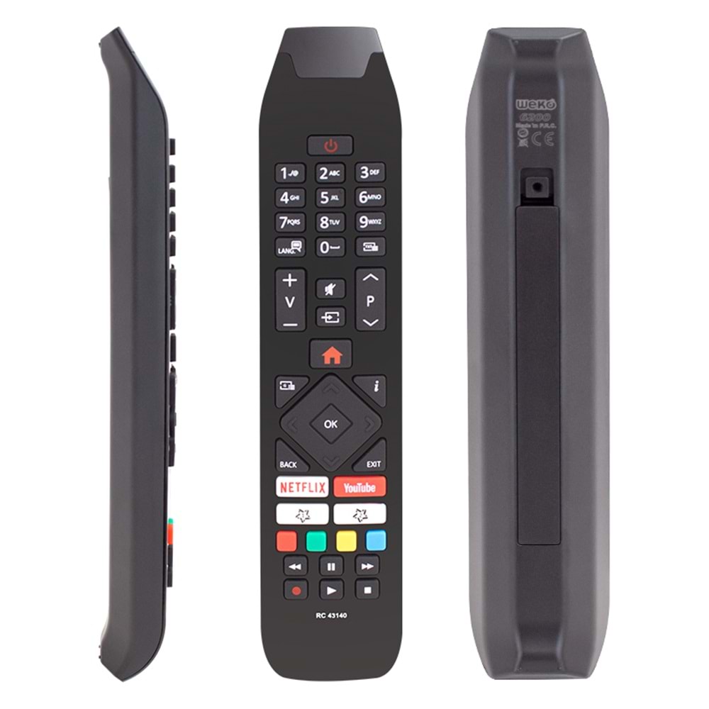 Vestel RC 43140 H0297A Netflix-Youtube Tuşlu Tv Kumandası 124082