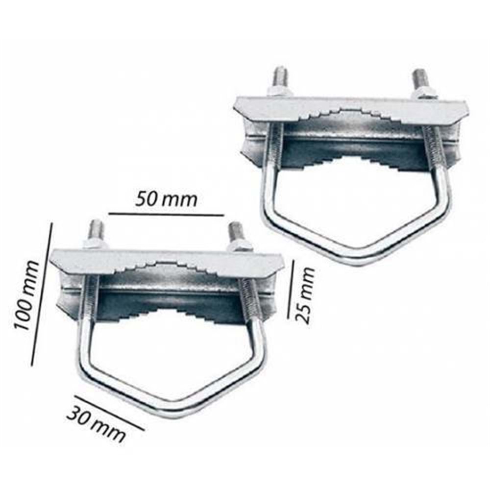 ANTEN KELEPÇESİ 2'Lİ POŞET FİYATI UZUN 14 CM 180016