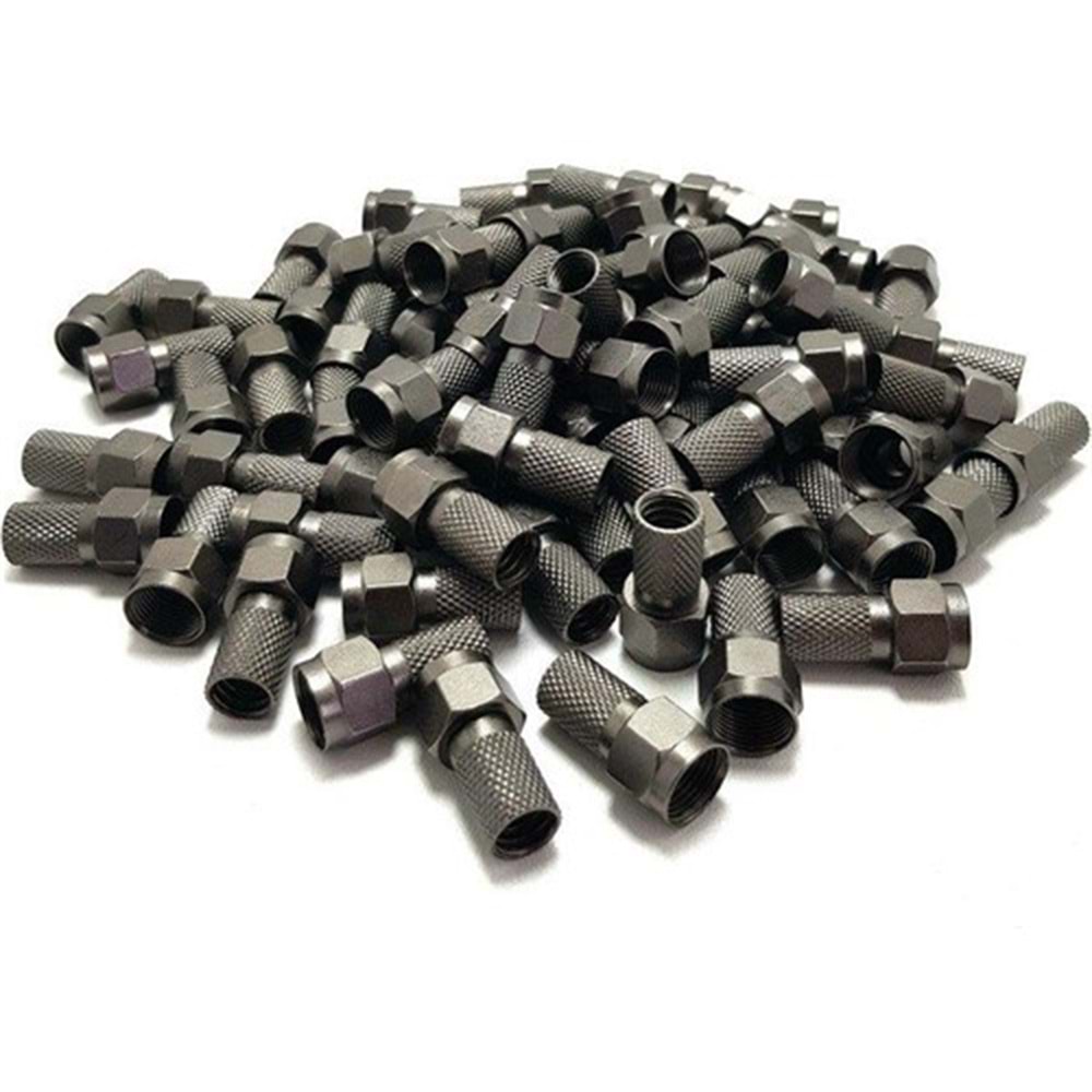 Siyah Contalı Su Gerçirmez F Konnektör (100 Adet) 180079