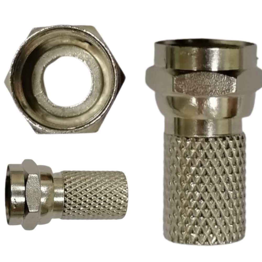 Geniş F Konnektör 100 Adet Gümüş 180097