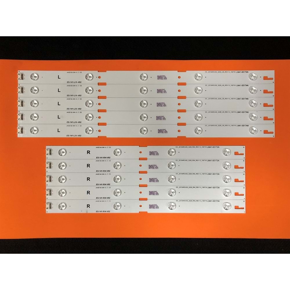 Arçelik Beko Grundig Tv LED BAR 10 lu takım 5x37,2 cm 5x47,8 cm uyumlu tv kodları GRUNDIG 43 VLE 5537 BG 43 VLE6565, BEKO B43L 5531 4W2, ARÇELİK A43L 5531 4B2, 43 CLE 6645 284117-C3