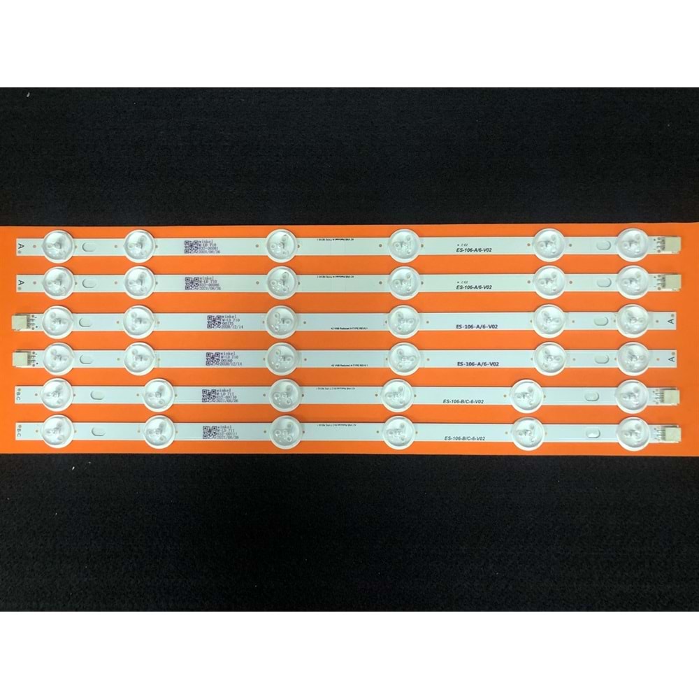 Vestel Regal Seg Hi-levelTv LED BAR 42 inç 6 li takım A-4x37,5cm bc2x37,3cm uyumlu tv kodları 42SD5100-42SD5100 -42NX700-42F 7200-42FA8000/6916L-0882A/6916L-0913A/NEXON 42NX600 42hl500-42R6010F-42R 6010-42R 6010F 42SD6100-42SD 610 42R6000 284160 E11