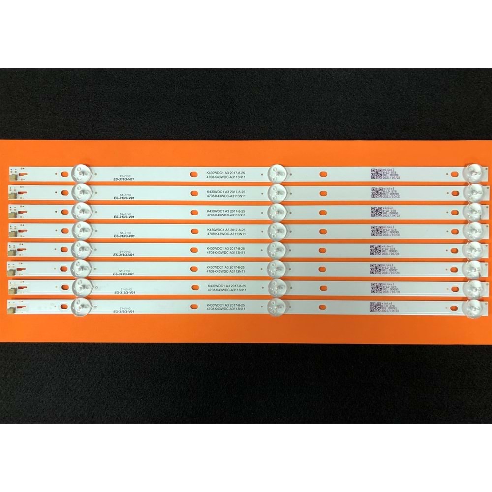 Philips Tv LED BAR 43 inç 8 li takım 3m-8x39cm uyumlu tv kodları 43BDL4012N/62 , LE43M3570 Sony 43bdl4012n/62, Philips 43DL4012N/62 K430WDK3 K430WDC1 A3 , A1113N11 43BDL4012N/62 , LE43M3570 K430WDK3 K430WDC1 284183-G1