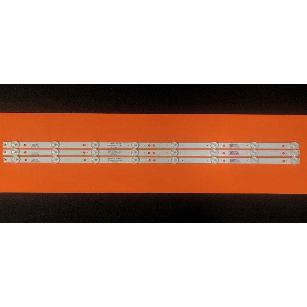 Premier Tv LED BAR 32 inç 3 lu takım 8m 3x61,8cm uyumlu tv kodlarıK320WD-A2213K01 32PFL3045 LE32D8800 D32KH1000 PR32B80 C-A-HWAI32D235, ECHOM-32DB-4632DB008-A1, ECHOM-32DB-4632DB005-A1, E3-KL-B6, E2-KJ-B6, M320X13-E1-L, PREMİER 32B30 284209-k2