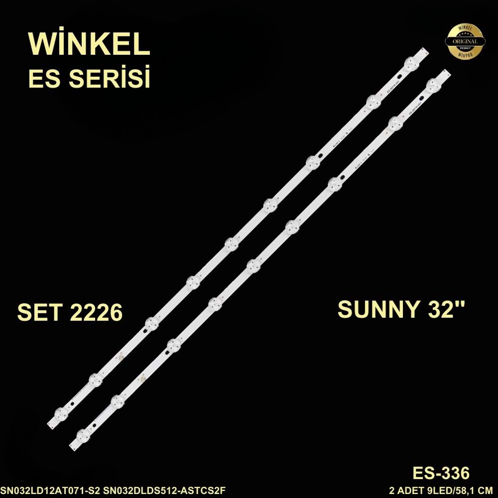 SUNNY Tv LED BAR 32 inç 2 li uyumlu tv kodları PB08D581103BL041-005H SN032LD12AT071-S2 SN032DLDS512-ASTCS2F -SN032LD12AT071-S2 HL-2A320A28-0901S-06 A0 SN032DLD5512 284294-A12