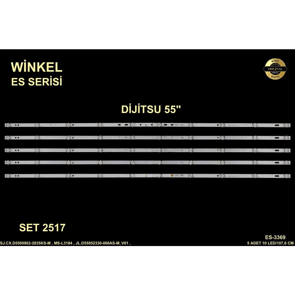 DİJİTSU 55 inç 5 lİ uyumlu tv kodlarıDJTV55S LED BAR, HL-00550A30-0502S-04, 3080555Z100TZ004 10LEDLİ, dijitsu djtv55s SKYTECH ST-5540US 284302 L18