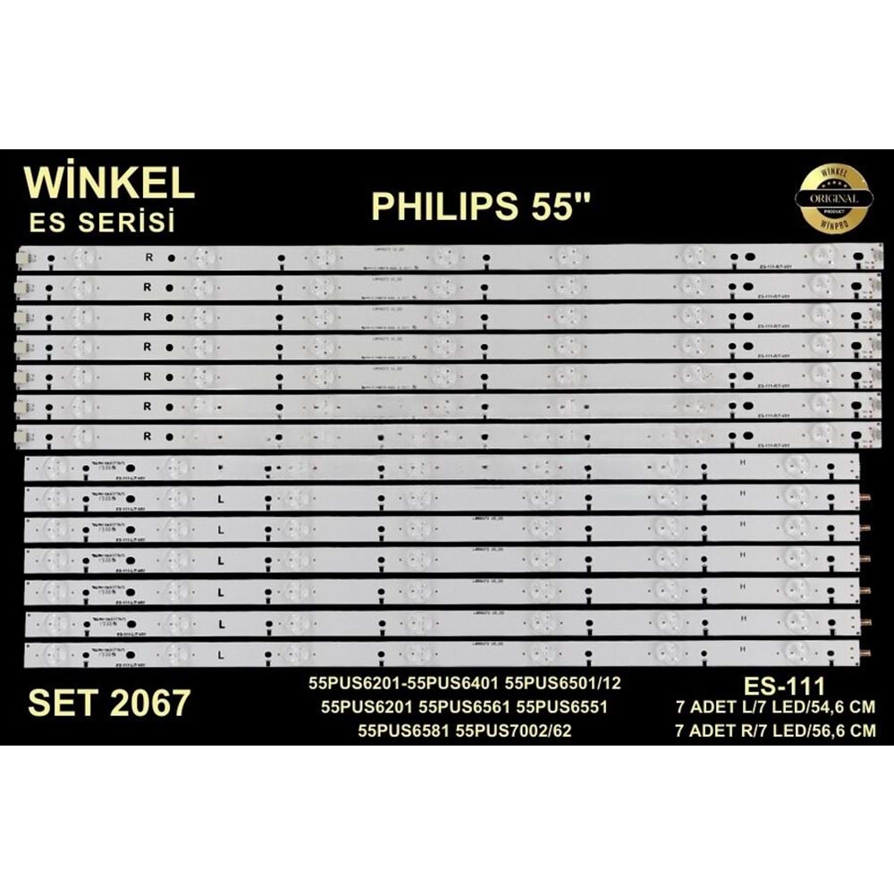 Philips 55inç 7x56cm 7x54,6cm 7 mercek tv ledi led bar 284327-G16
