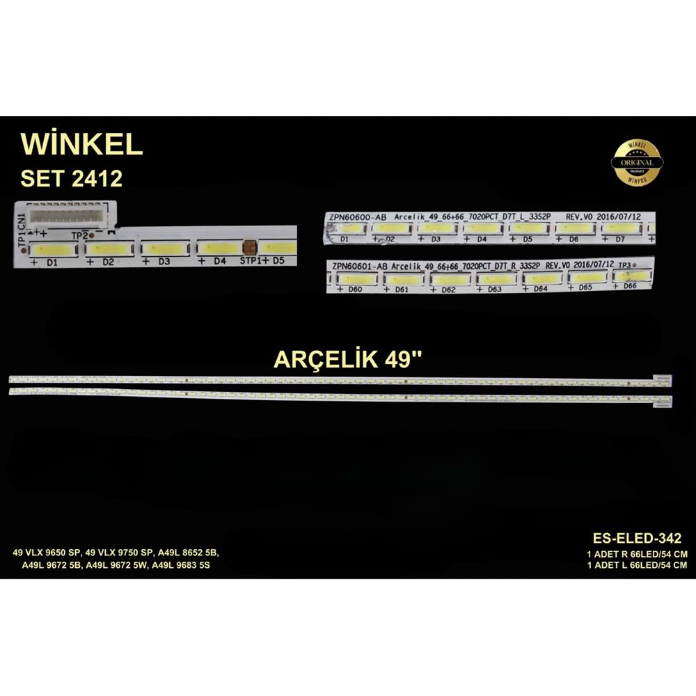 Arçelik beko Slim Led Bar 49 inç 2x54cm 66 Ledli Tv Led Bar 284332-Y24