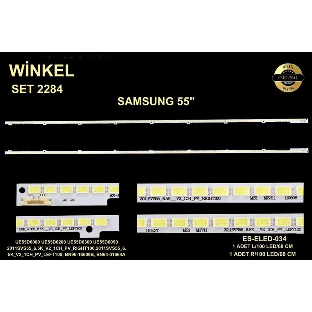Samsung Slim Led Bar 55 inç 2x68cm 100 Ledli Tv Led Bar 284342-Y10