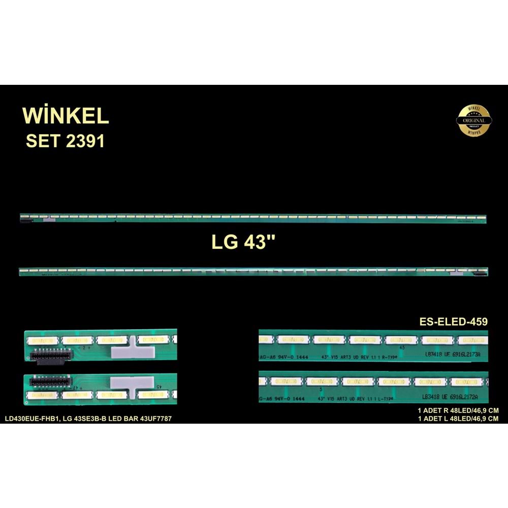 LG Slim Led Bar 43 inç 2x46,9cm 48 Ledli Tv Led Bar 284366-Z22