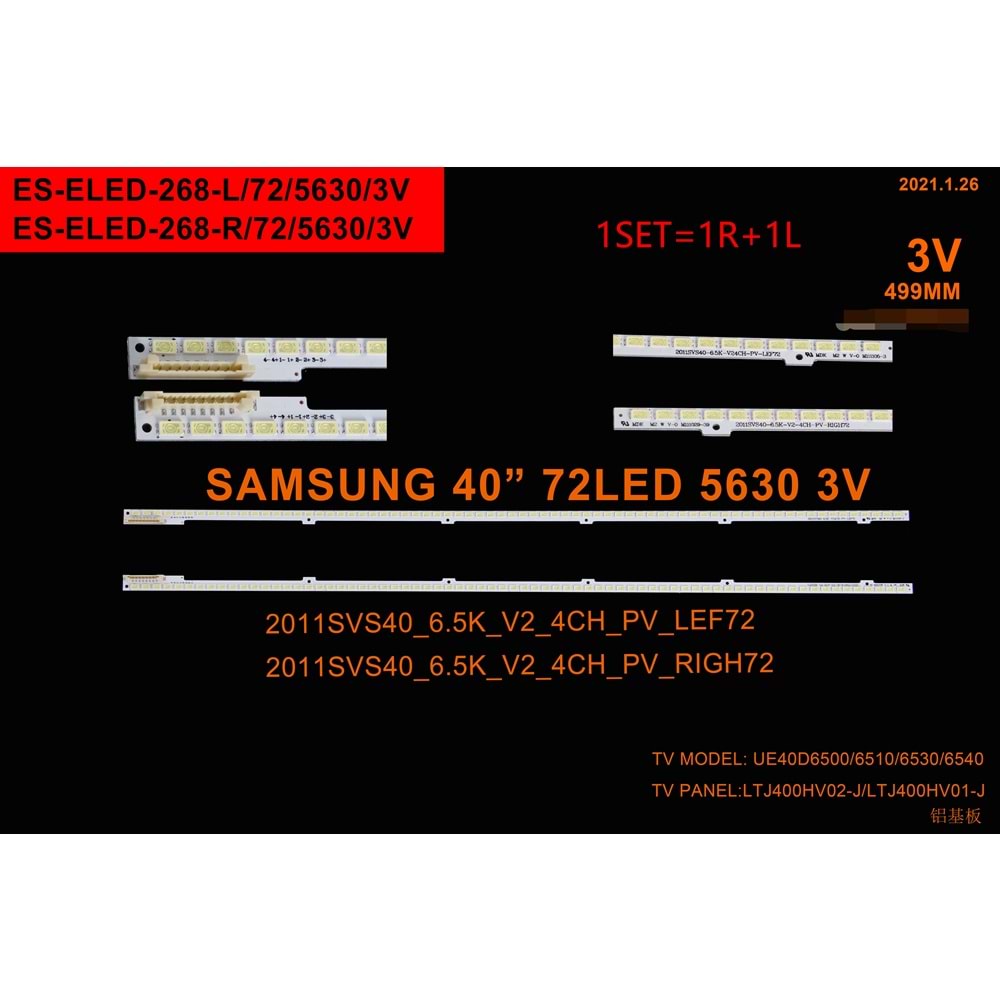 Samsung Slim Led Bar 40 inç 2x49,9cm 72 Ledli Tv Led Bar 284418-Y9