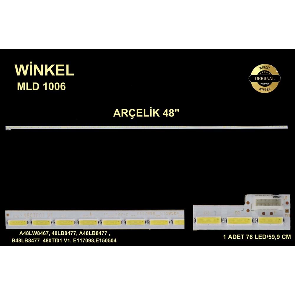 Arçelik Beko LG Slim Led Bar 48 inç 59,9cm 76 Ledli Tv Led Bar 284421-Y22