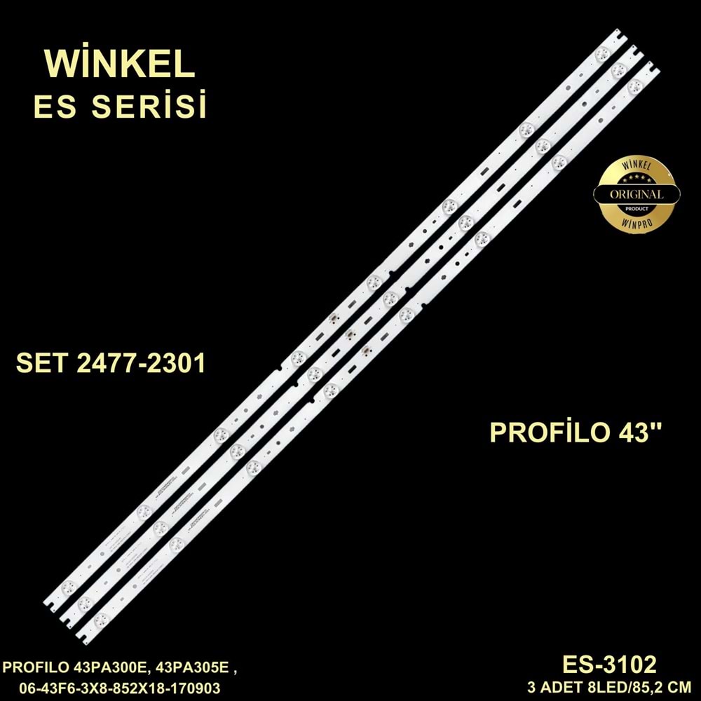 profilo Tv LED BAR inç 3lü takım 3x85,2 8 mercekli 284445-N7