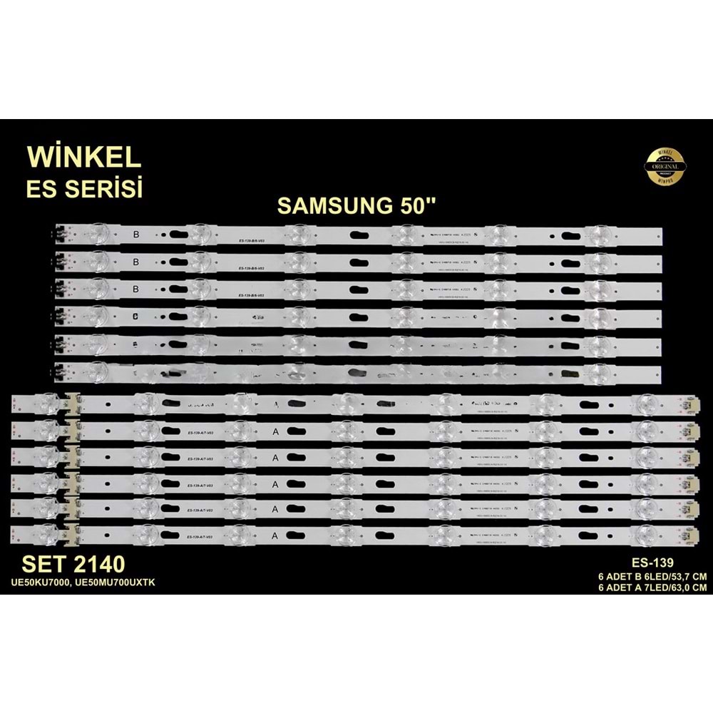 Smasung Tv LED BAR 50 inç 12li takım 6x63cm 7 mercekli 6x53,7cm 6 mercek 284448-N10