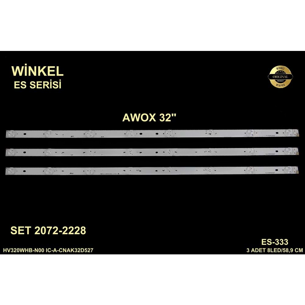 Awox Tv LED BAR 32 inç 3 lü Takım 3 X 58,9 CM 8 Mercek 284464-N24