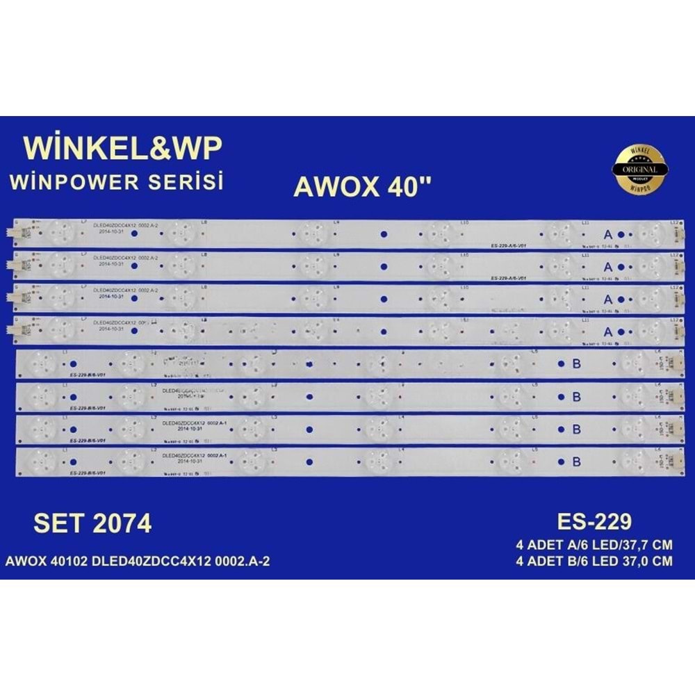 Awox Tv LED BAR 40 inç 8 li Takım 4 X 37,7 CM A 6 Mercek 4 X 37,4 CM B 6 Mercek 284472-O7