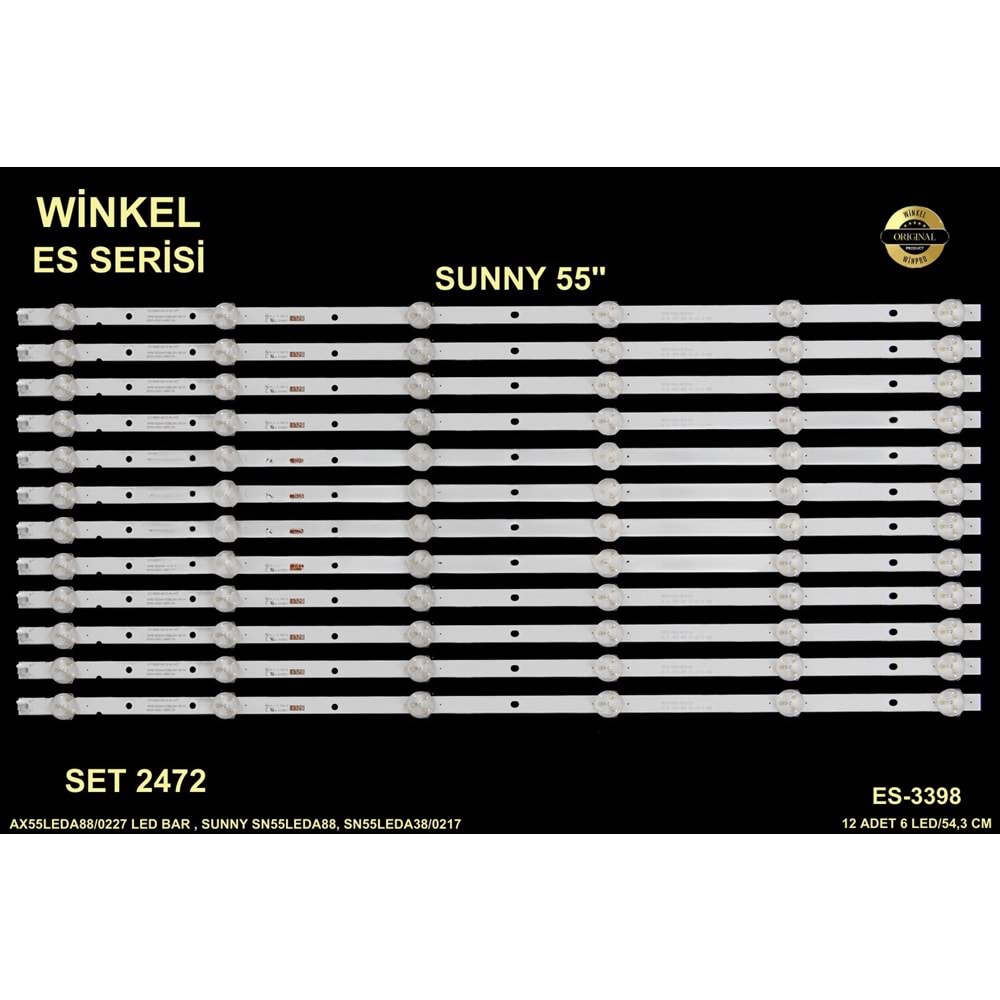Sunny Tv LED BAR 55 inç 12 Li Takım 12 X 54,3 CM 6 Mercek 284564 - R24
