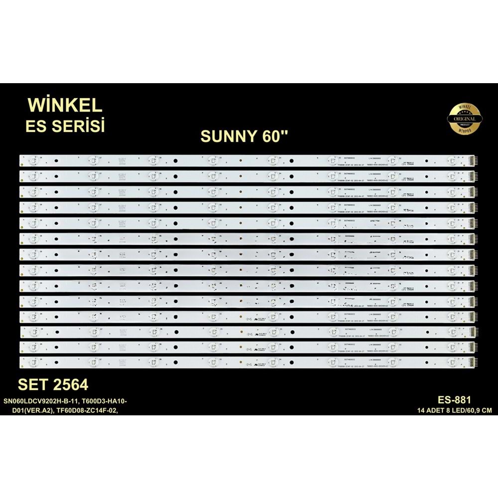 Sunny Tv LED BAR 60 inç 14 Lü Takım 60,9 CM 8 Mercek 284661-T7