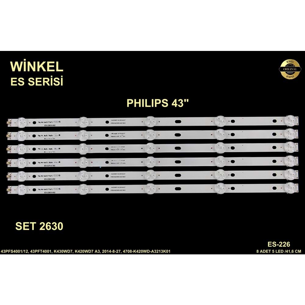Philips Tv LED BAR 43 inç 8 Lİ Takım 8 x 41,6 CM 5 Mercek 284688-U10