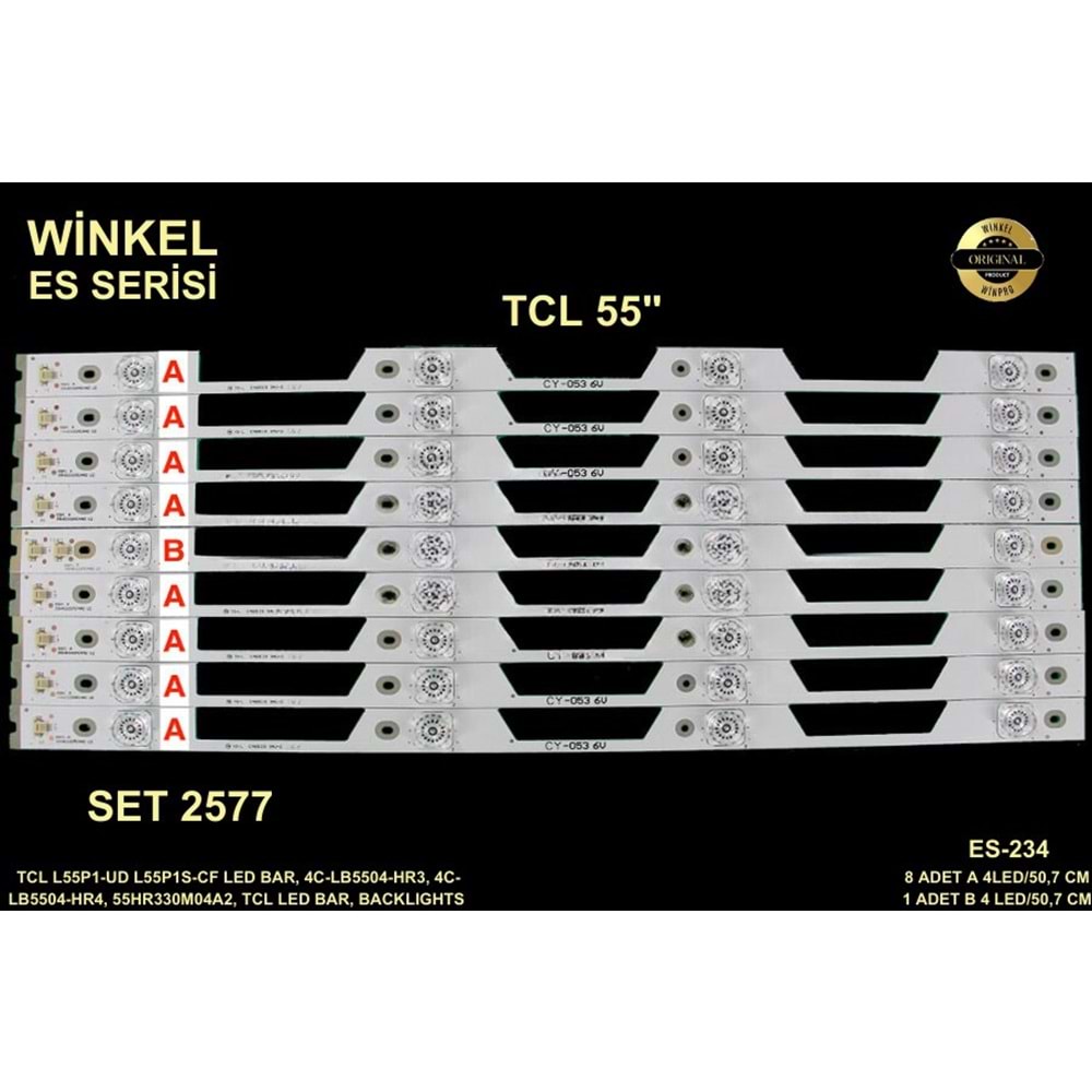 TCL Tv LED BAR 55 inç 9 Lu Takım 8XA 50,7 CM 4LED 1XB 50,7CM 4LED 284689-U11