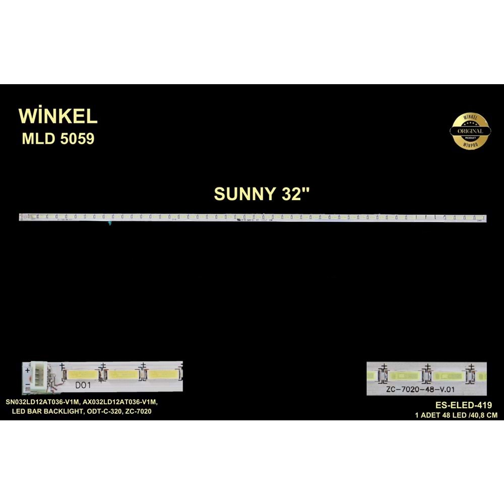 Sunny Slim Led Bar 32 inç 40,8 Cm 48 Ledli Tv Led Bar SET 284697-W24