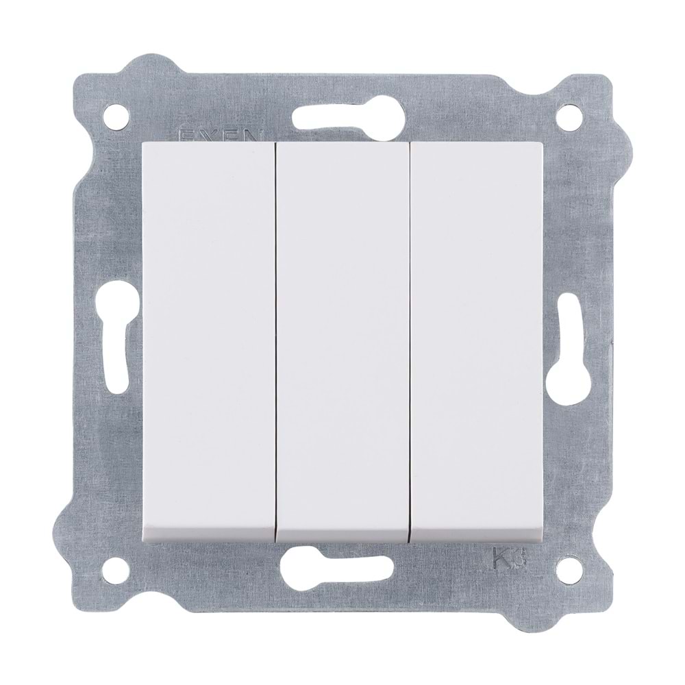 EXEN KARELL BEYAZ Üçlü Anahtar ( Çerçeve Hariç ) 290-000102-213 321065