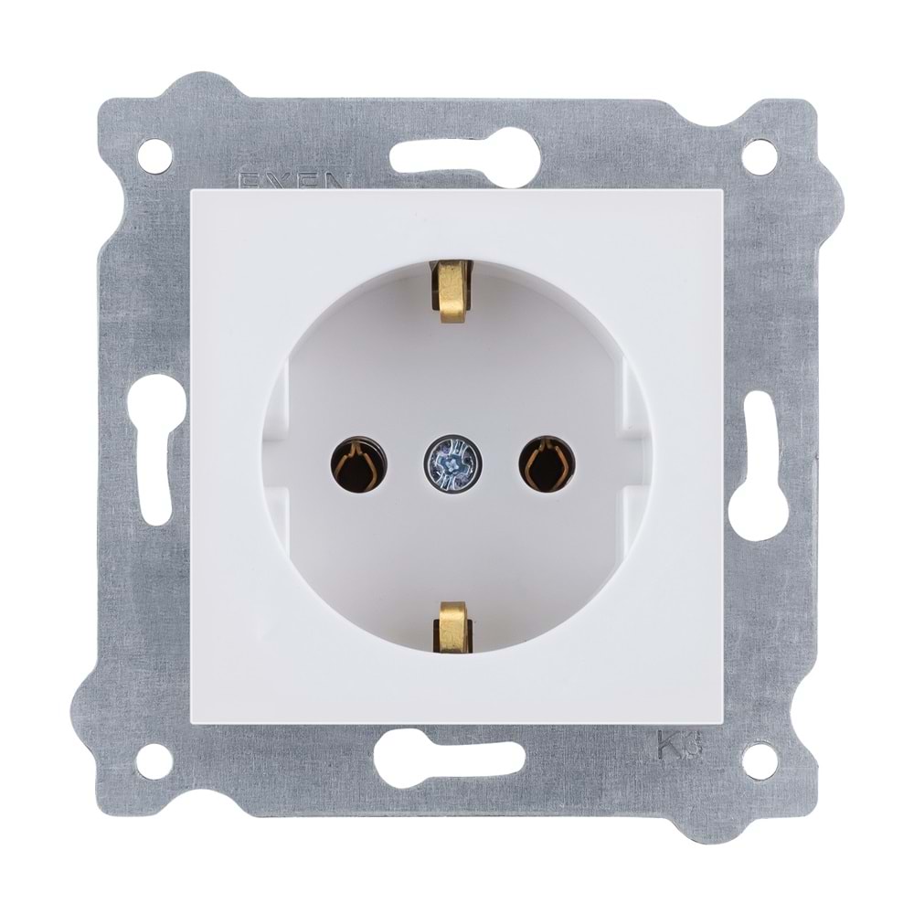 EXEN KARELL BEYAZ Topraklı Priz ( Çerçeve Hariç ) 290-000103-237 321066