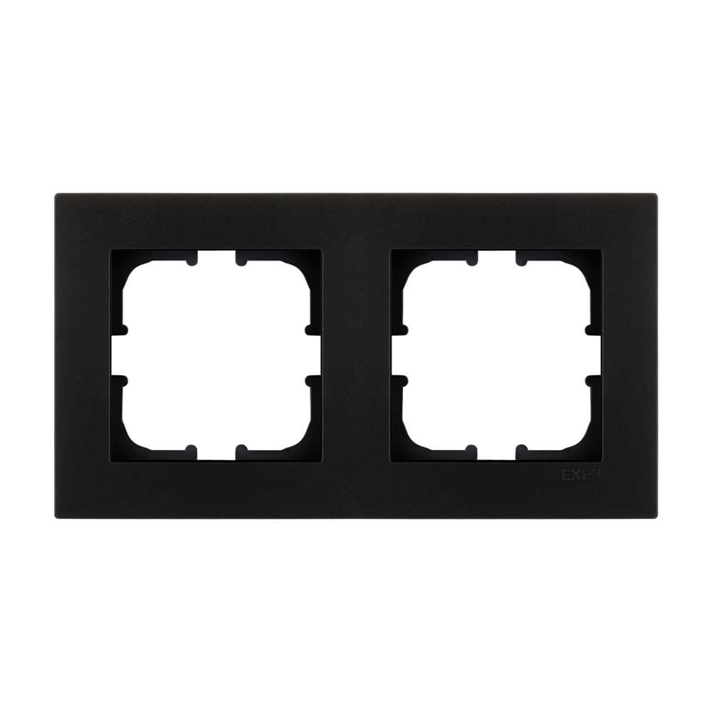 EXEN KARELL METALİK SİYAH İkili Çerçeve 200-140000-102 321082
