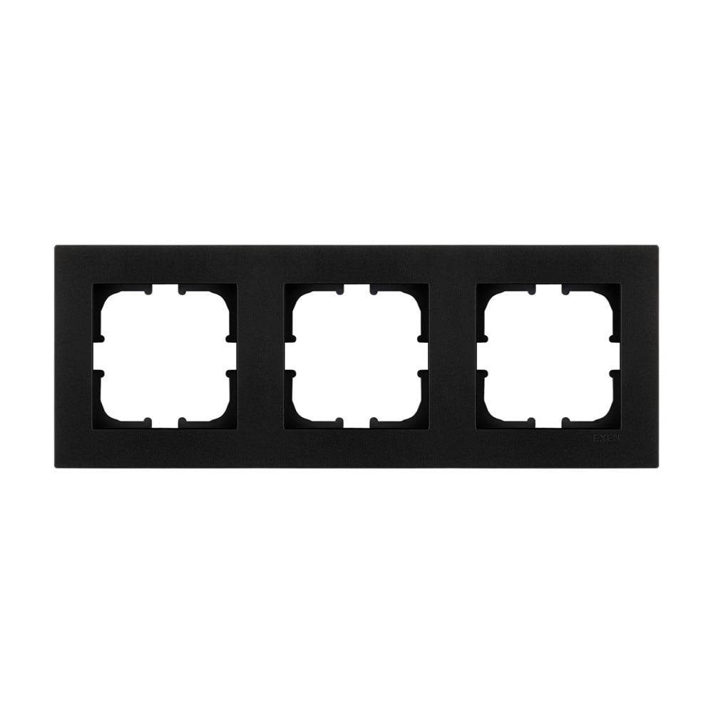 EXEN KARELL METALİK SİYAH Üçlü Çerçeve 200-140000-103 321083