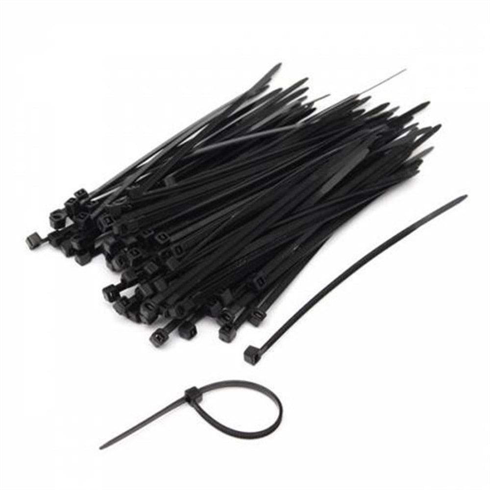 15 cm SİYAH PLASTİK KABLO BAĞI 2,5x150mm 100 ADET 341013