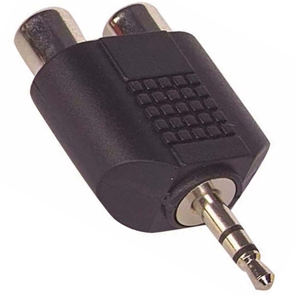 2RCA Dişi-3.5 Mm Stereo Erkek Çevirici Jack 631077