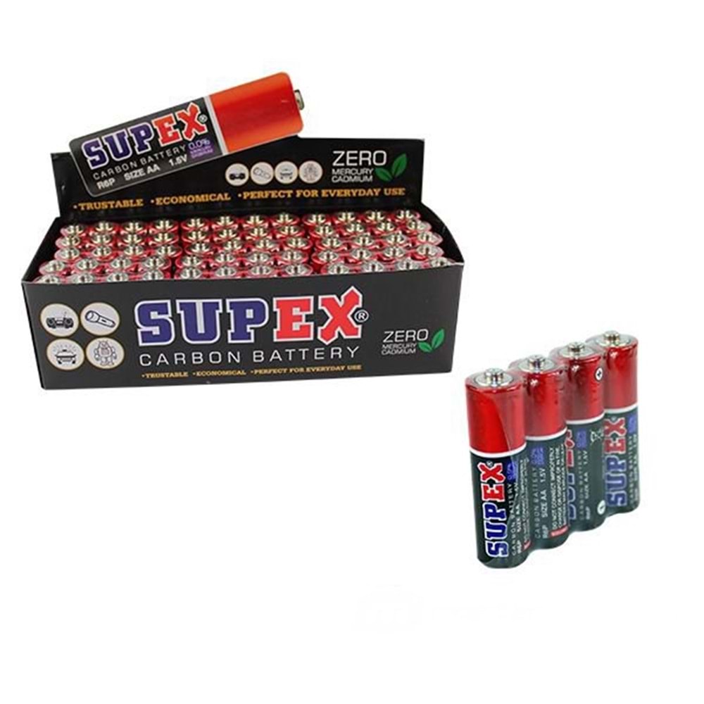 60 ADET SUPEX AA KALEM PİL 661084