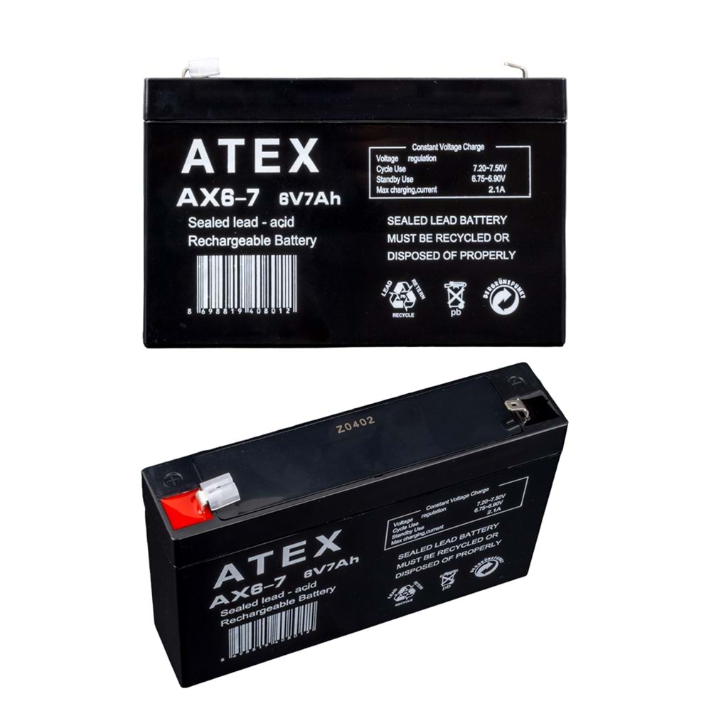 Atex 6 Volt - 7 Amper Akü (150 X 50 X 94 Mm) 663056