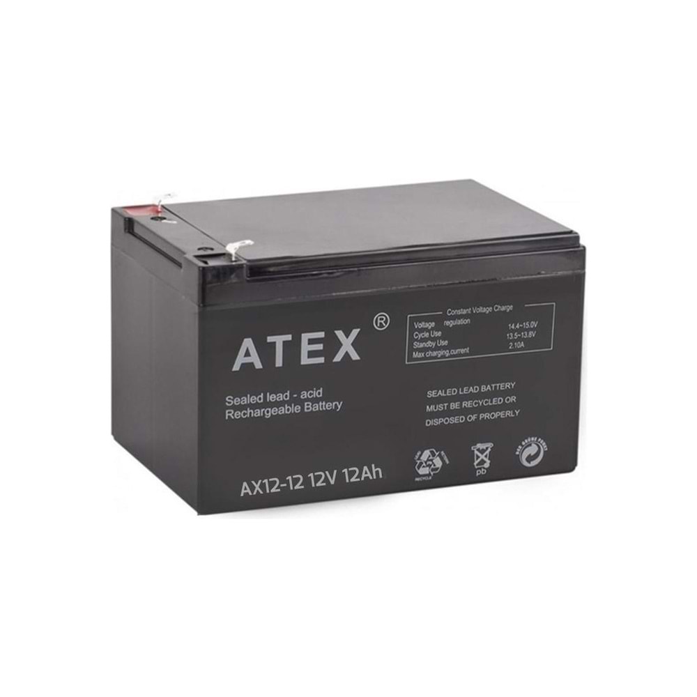 Atex Ax-12 Volt 12 AH Akü (151 X 98 X 95 Mm) 663058