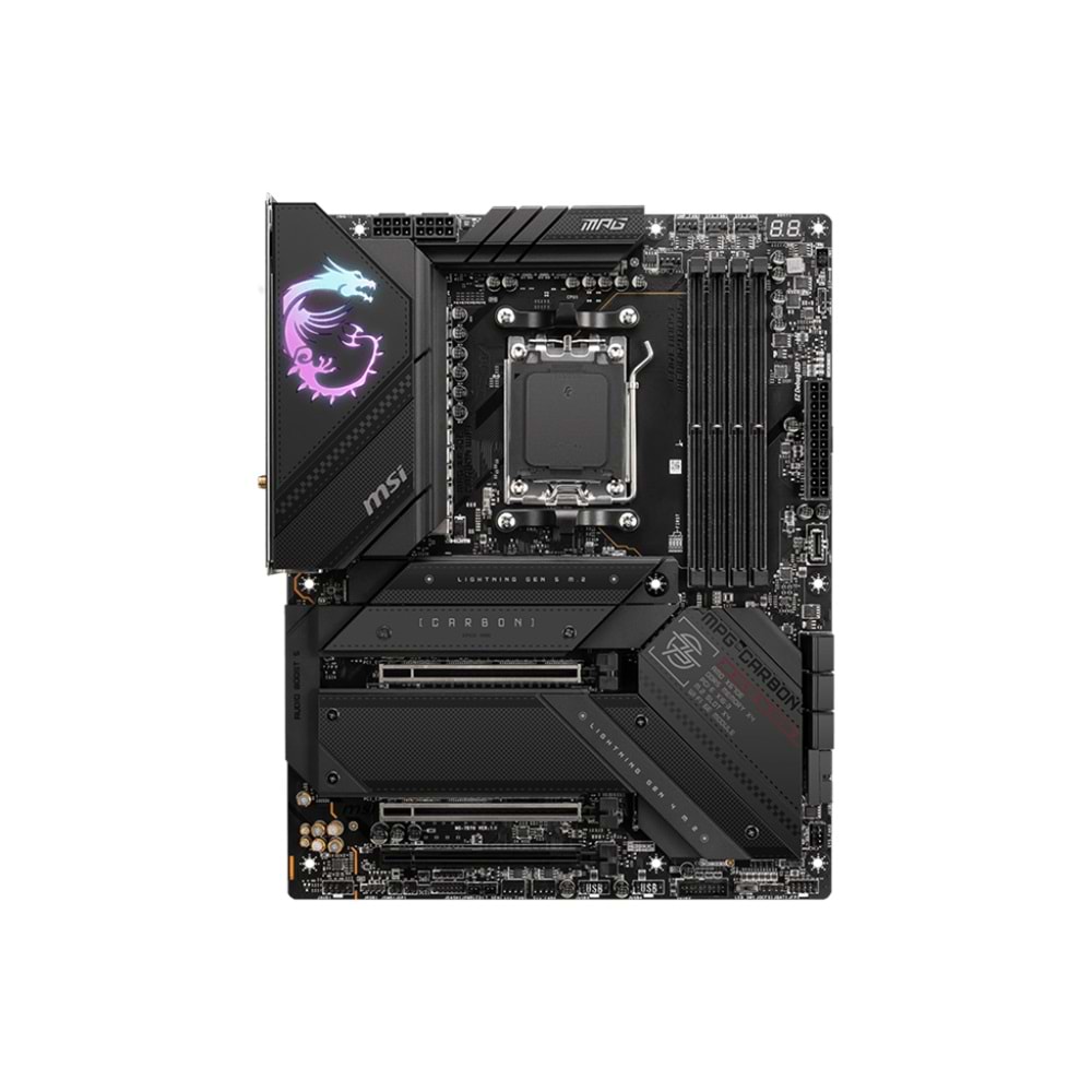 MSI MPG X670E CARBON WIFI DDR5 6600+(OC)MHz HDMI DP AM5