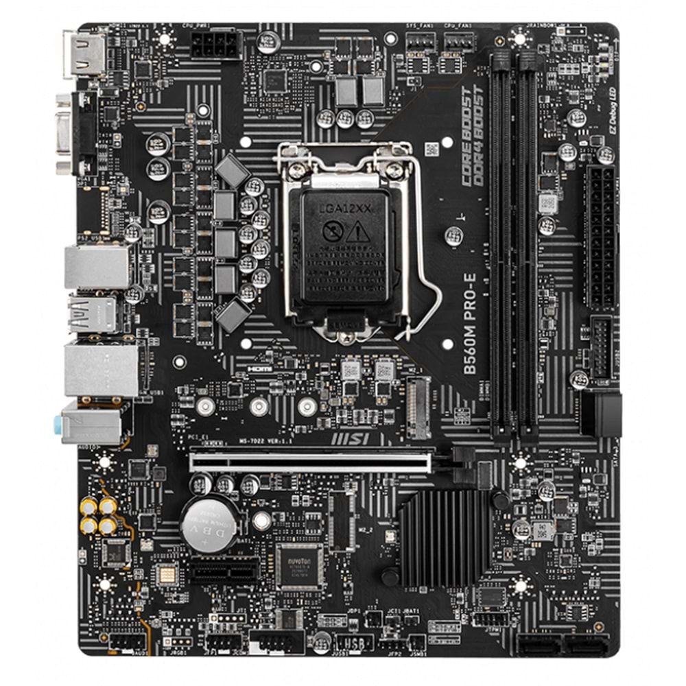 MSI B560M PRO-E DDR4 4800(OC)Mhz HDMI M.2 mATX 1200P