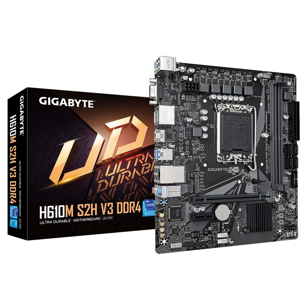 GIGABYTE H610M S2H V3 DDR4 3200MHZ M.2 HDMI MATX 1700P