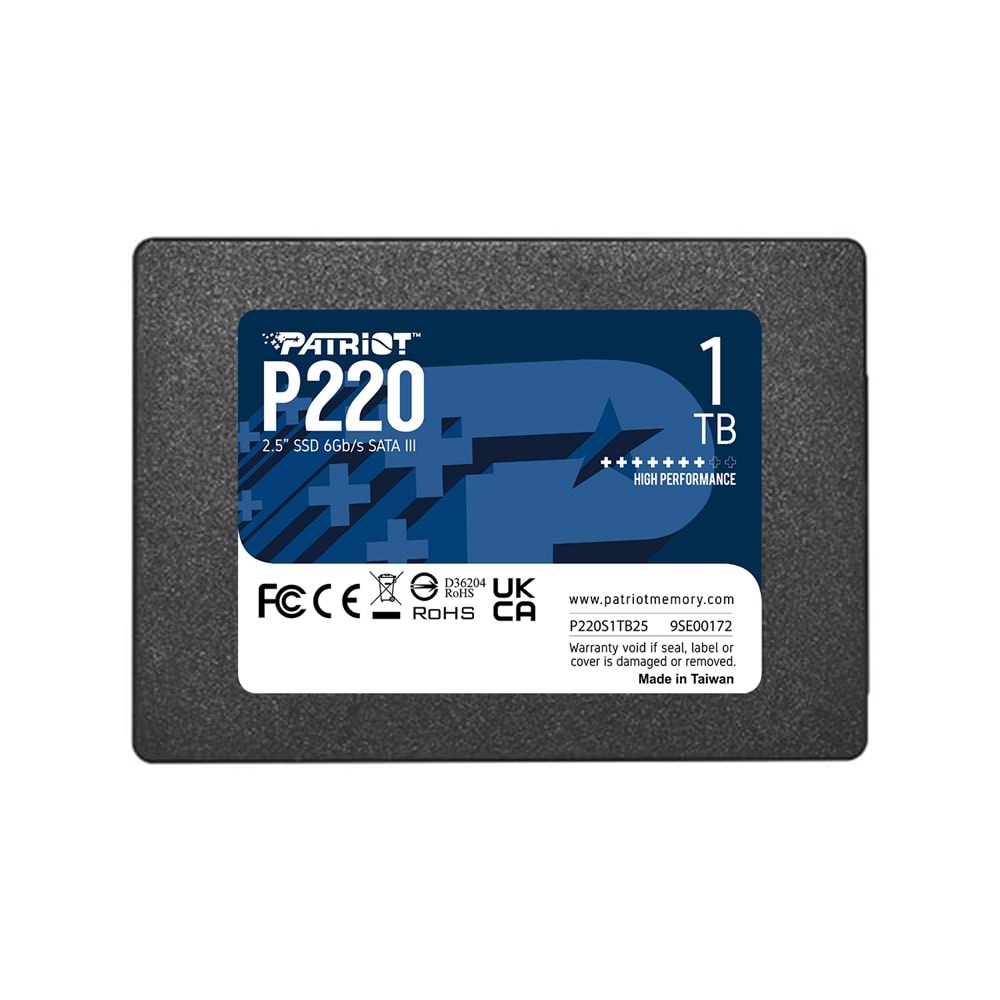 Patriot P220 1TB 550/500MB/s 2.5" SATA3 SSD Disk (P220S1TB25)