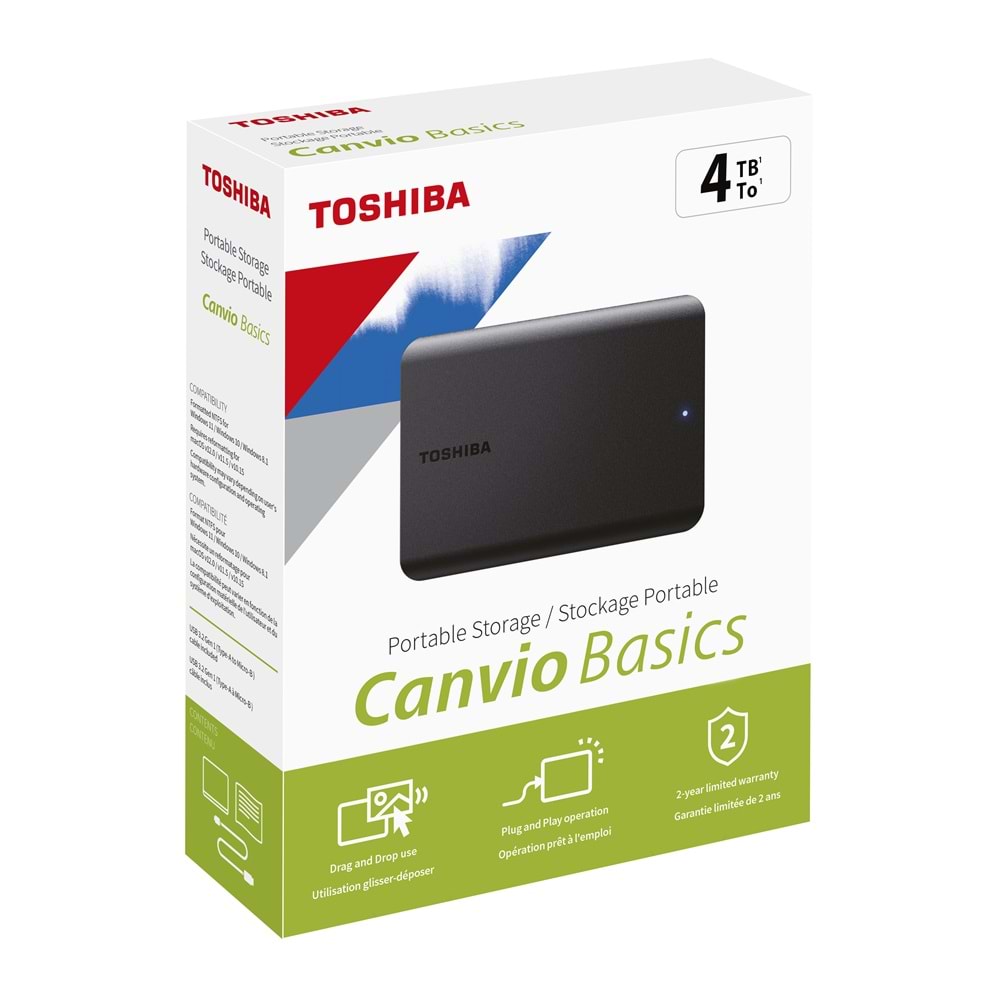 4TB CANVIO BASICS 2.5" USB3.2 G1 TOSHIBA HDTB540EK3CA