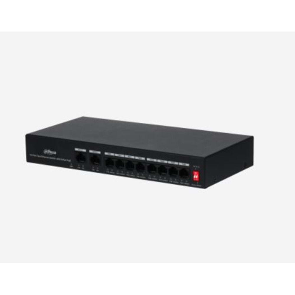 DAHUA PFS3010-8ET-65 8PORT 8XFE-2XFE 65W YÖNETİLEMEZ POE SWİTCH