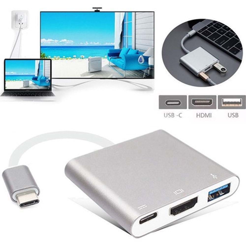 CODEGEN CDG-CNV39 TYPE-C TO USB 3.0+HDMI+TYPE-C 