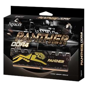 Apacer Panther Black-Gold 8GB (1x8GB) 3200MHz CL16 DDR4 Gaming Ram (AH4U08G32C28Y7GAA-1)