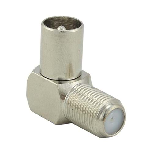 F Konnektör Dişi - 60 Ohm Erkek L Tip Çevirici 180010