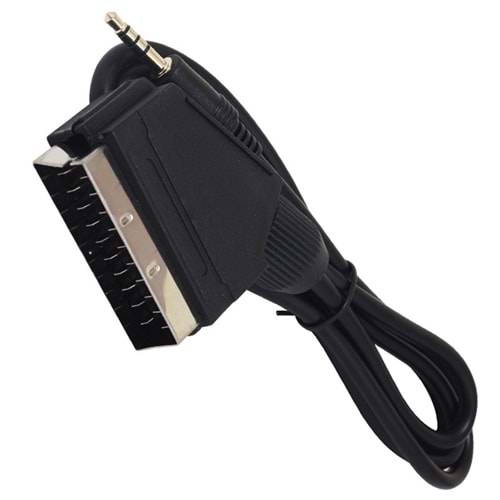 Uydu Alıcısı AV Kablo 3.5 Mm Stereo Erkek-Scart Kablo 1.2 Metre Uzun Jack 244027