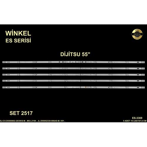 DİJİTSU 55 inç 5 lİ uyumlu tv kodlarıDJTV55S LED BAR, HL-00550A30-0502S-04, 3080555Z100TZ004 10LEDLİ, dijitsu djtv55s SKYTECH ST-5540US 284302 L18