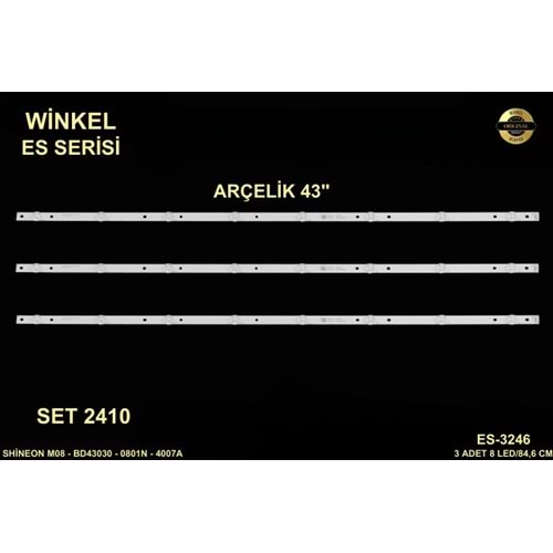 arçelik beko altus Tv LED BAR 43 inç 3lü takım 3x84,6 8 mercekli 284444-N6