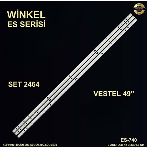 Vestel Tv LED BAR 49 inç 3lü takım 3x91,7cm 12 mercek 284450-N12