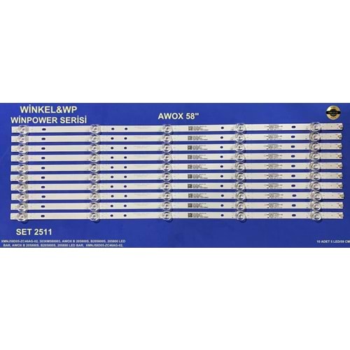 Awox Tv LED BAR 58 inç 10 lu Takım 10 X 59 CM 5 Mercek 284470-O5