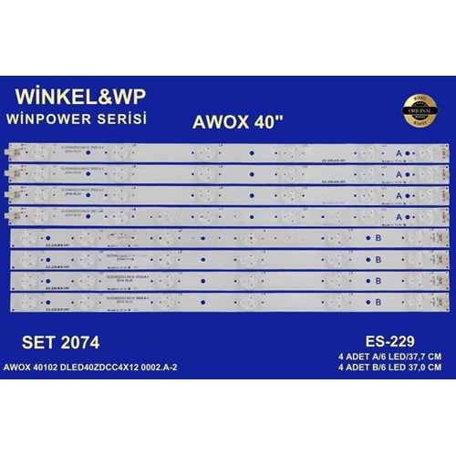 Awox Tv LED BAR 40 inç 8 li Takım 4 X 37,7 CM A 6 Mercek 4 X 37,4 CM B 6 Mercek 284472-O7